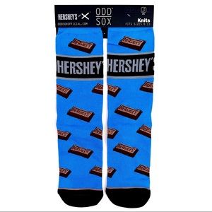 Odd Sox Hershey’s Chocolate Bar Candy Crew Socks Mens Womens Blue Novelty Gift